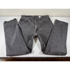 Vintage 90s Made in USA Levi's 501 Black Wash Jeans | Size 38x34 | Grunge Faded